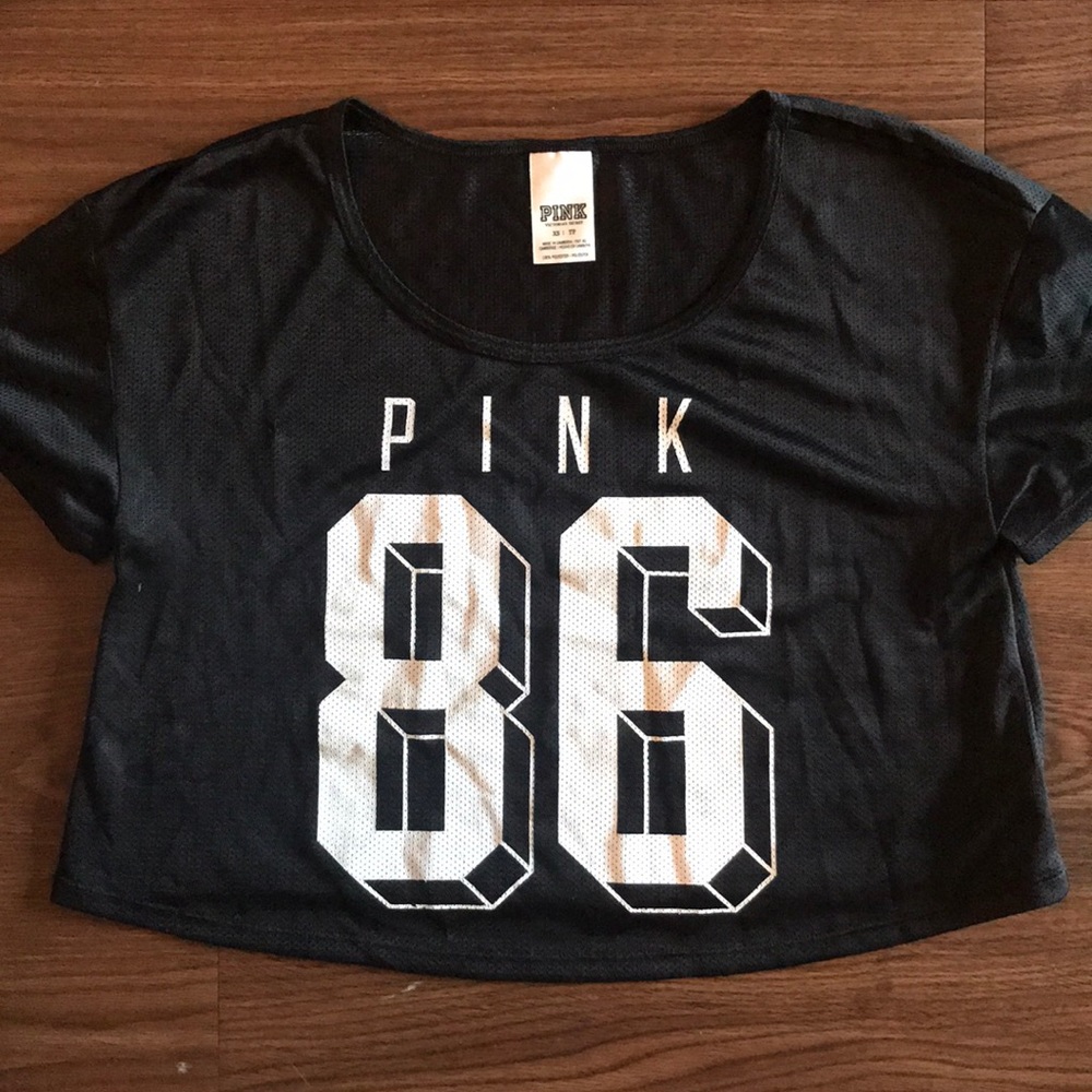 PINK jersey crop